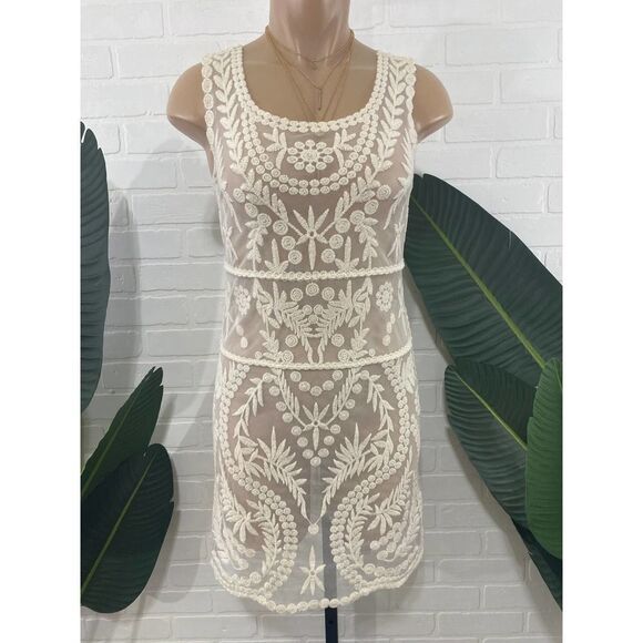 Express embroidered lace mini dress - Picture 4 of 8